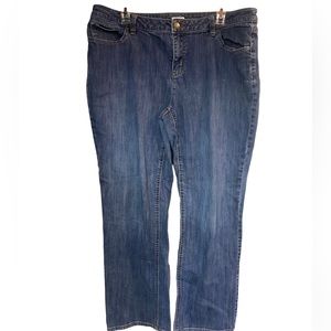 Liz Claiborne stretch medium wash denim blue jeans ladies 18 casual pants